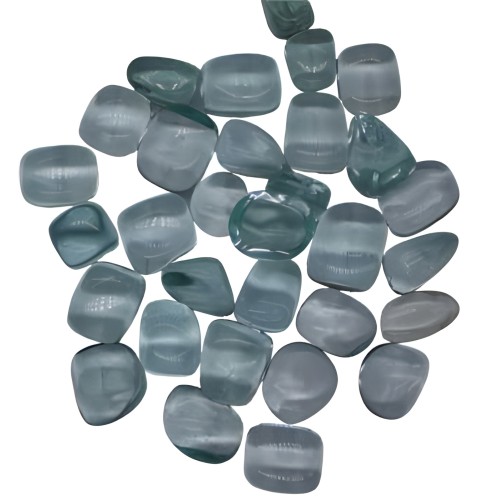 Synthetic Blue Obsidian Tumbled Stones - 1 lb