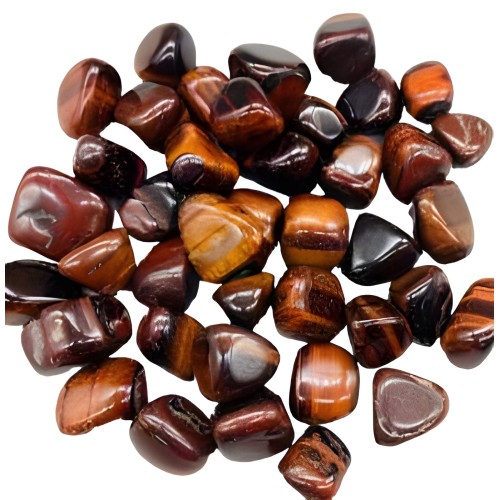 1 lb Red Tiger Eye Tumbled Stones - Motivation