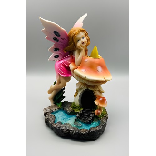 Quemador de Incienso de Retroceso de Hada de 6 3/4\" - Decoración Encantadora para el Hogar