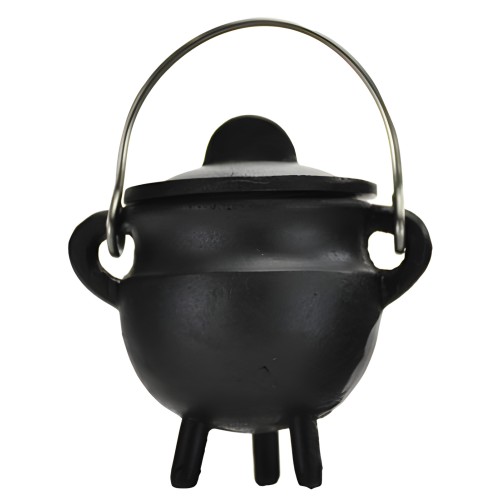 Plain Cast Iron Cauldron with Lid - 2 3/4"