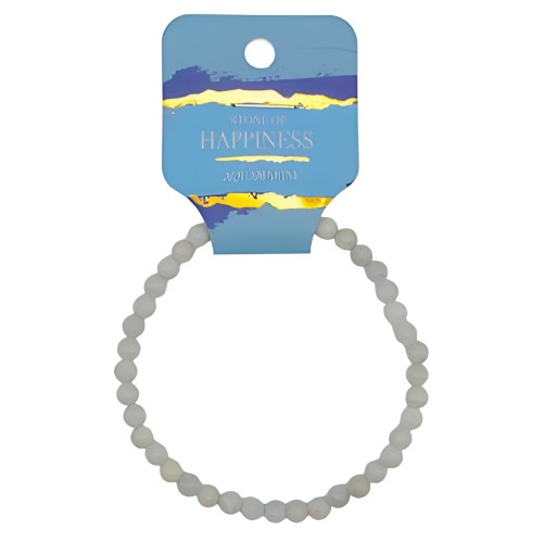 Pulsera elástica de 4mm de aguamarina