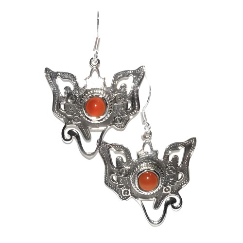 Pendientes de Carnelian de Ganesha - Sabiduría y Prosperidad