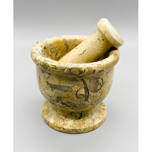 Fossil Coral Mortar and Pestle Set