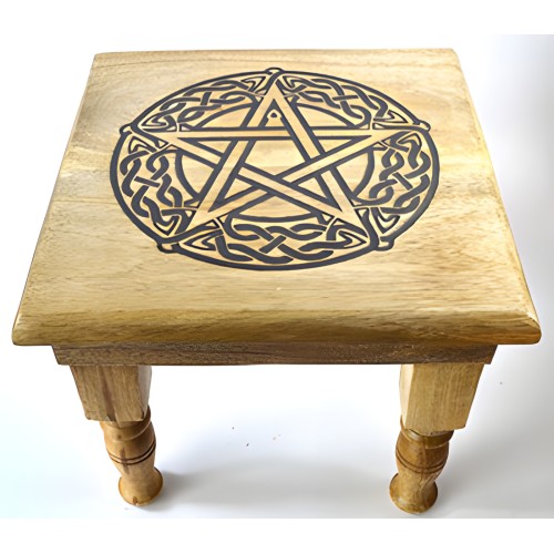 Mesa de Altar Pentagrama 9\"x 9\"x 8\"