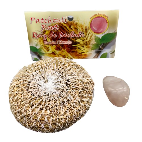 Patchouli Root with Rose Quartz - Relationship Talisman