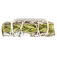 White Sage & Sweetgrass Smudge Stick 4"