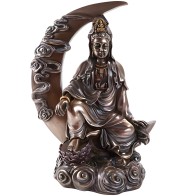 Estatua de Kuan Yin de 8 1/4\" - Paz y Compasión