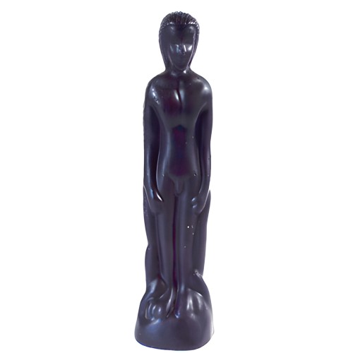 8" Black Male Candle for Rituals and Protection