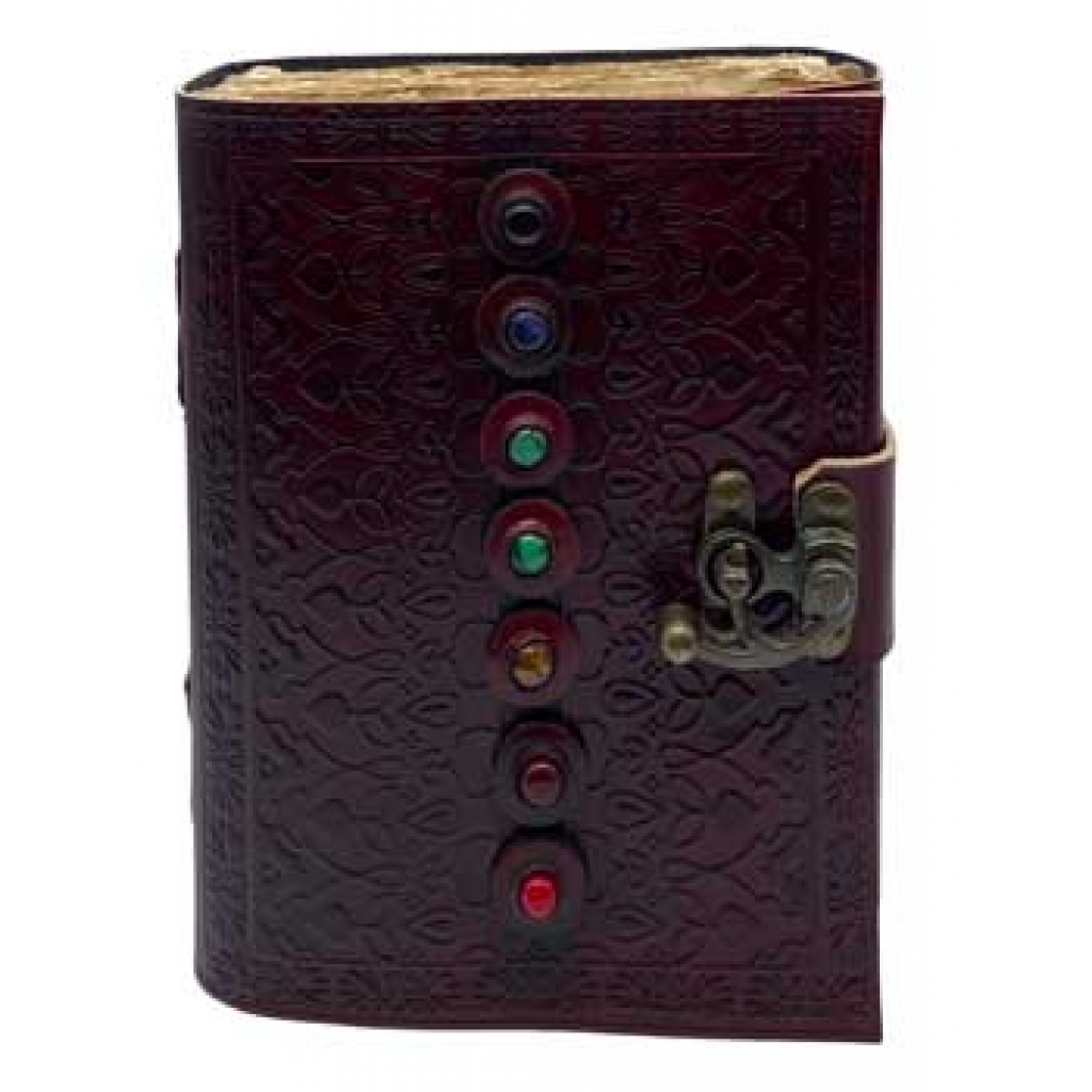 Chakra Aged Looking Paper leather w/ latch