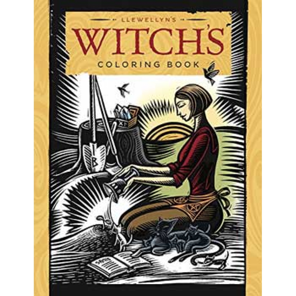 Witch's coloring book by Llewellyn