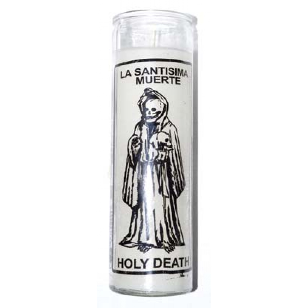 Holy Death white 7 day jar candle