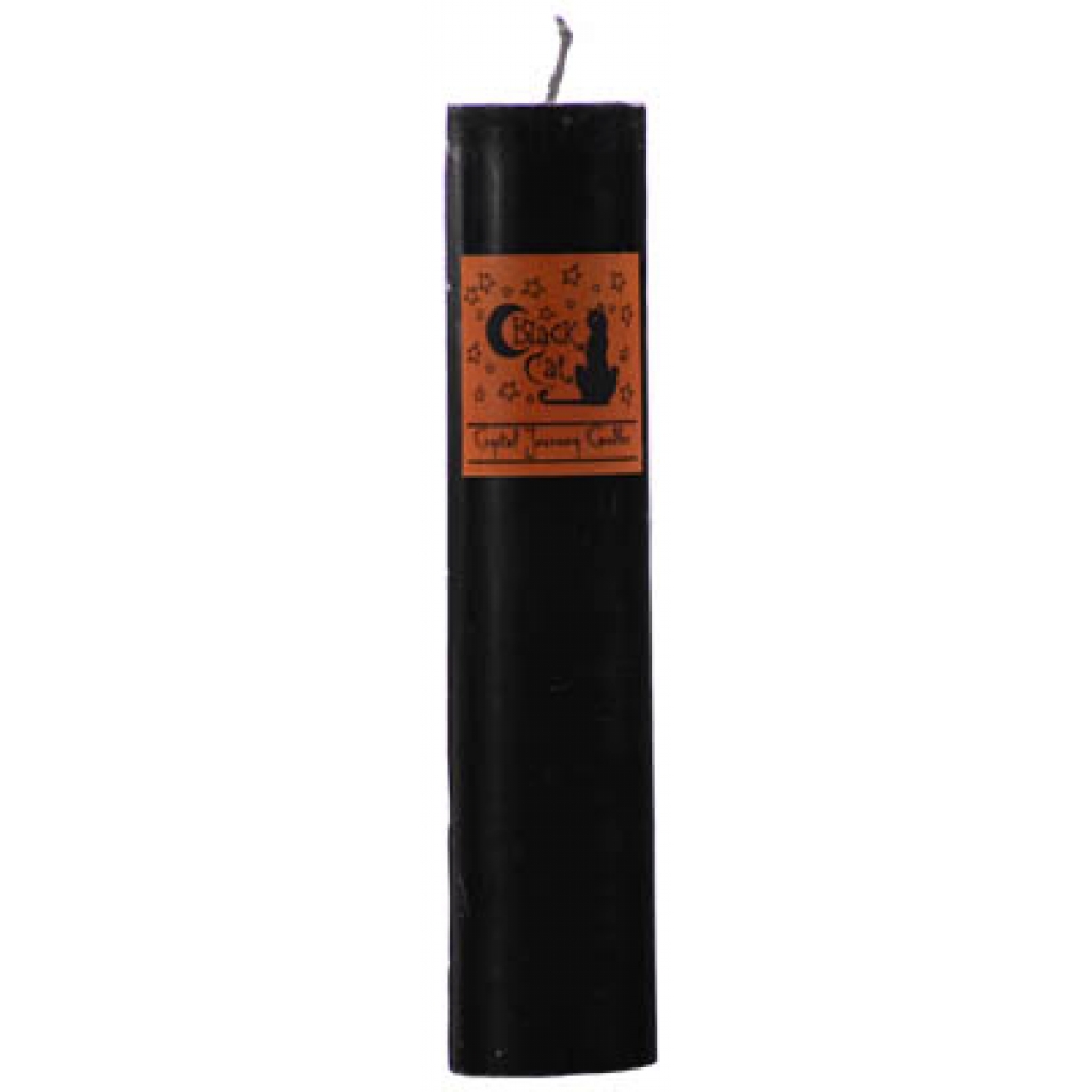 Black Cat pillar candle