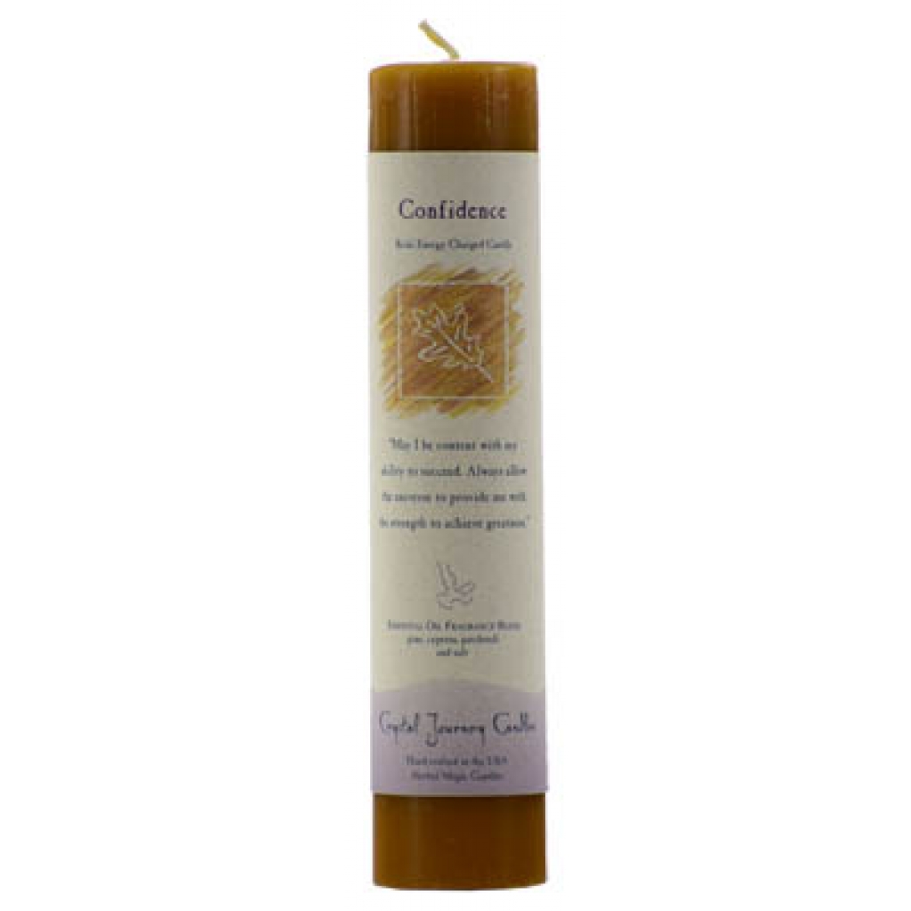 Confidence Reiki Charged pillar candle