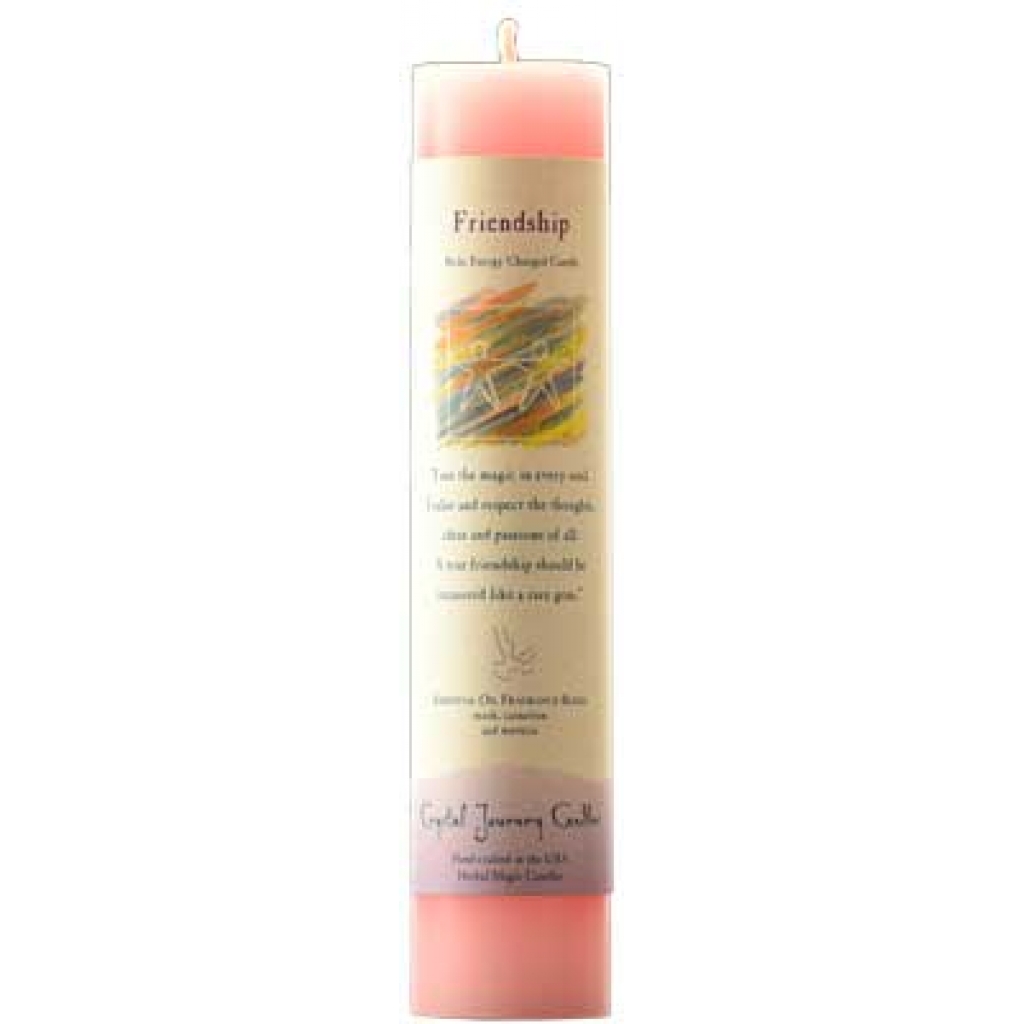 Friendship Reiki Charged pillar candle