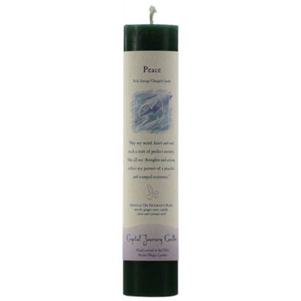 Peace Reiki Charged pillar candle