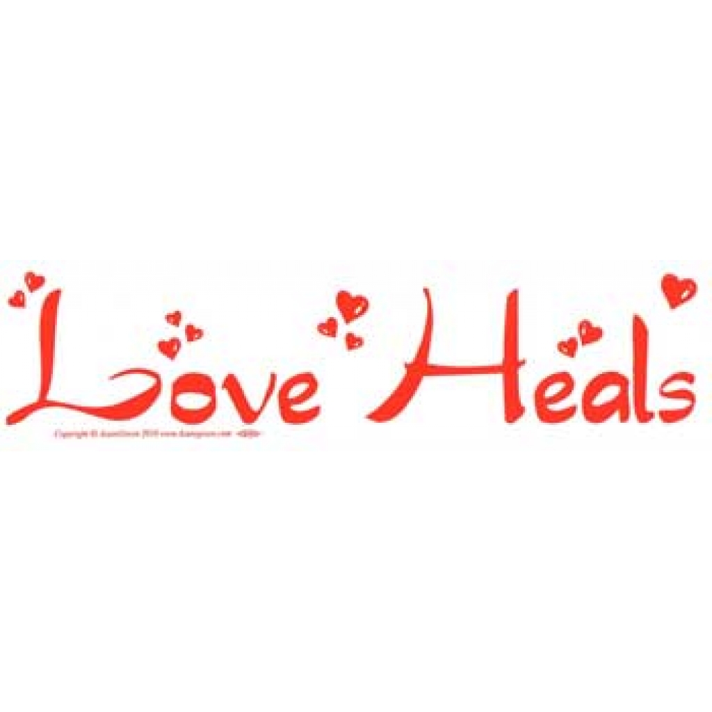 Love Heals bumper sticker
