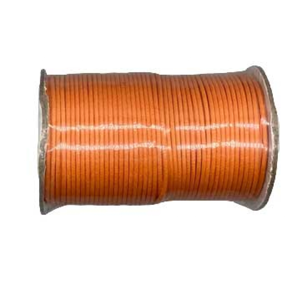 Orange Waxed Cotton cord 2mm 100 yds
