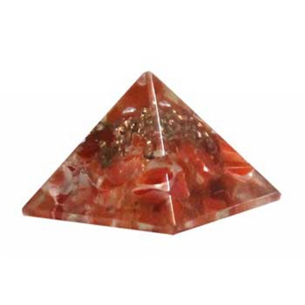 25-30mm Orgone Carnelian pyramid