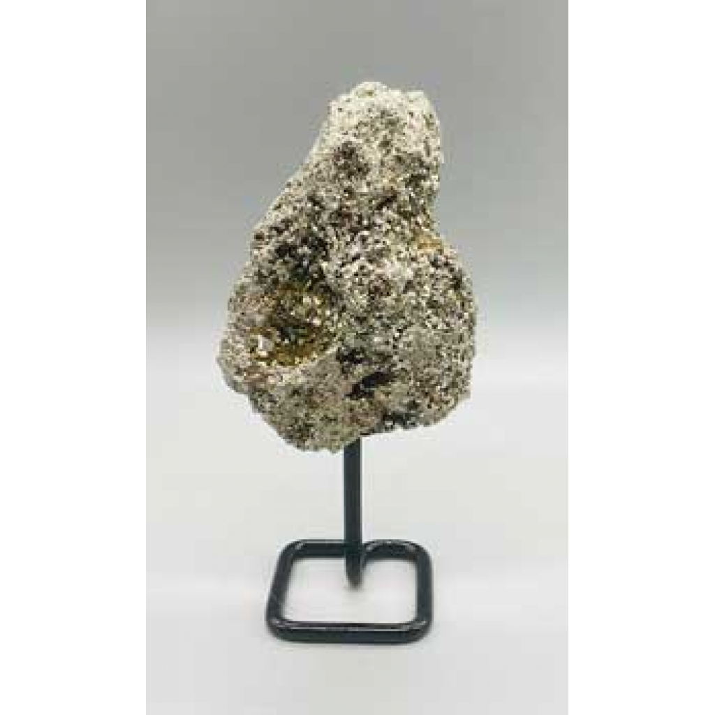 Pyrite on metal stand