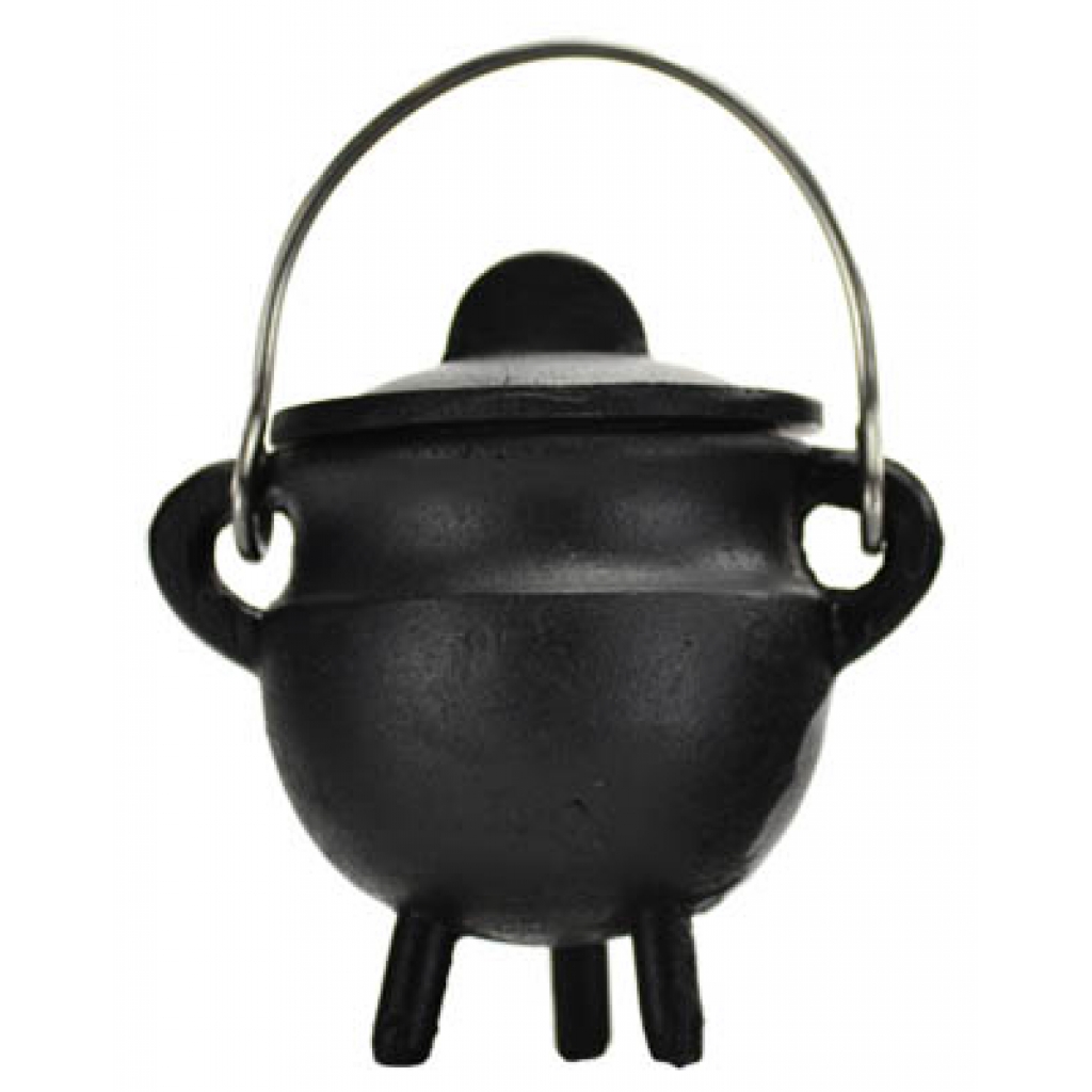 Plain cast iron cauldron w/ lid 2 3/4