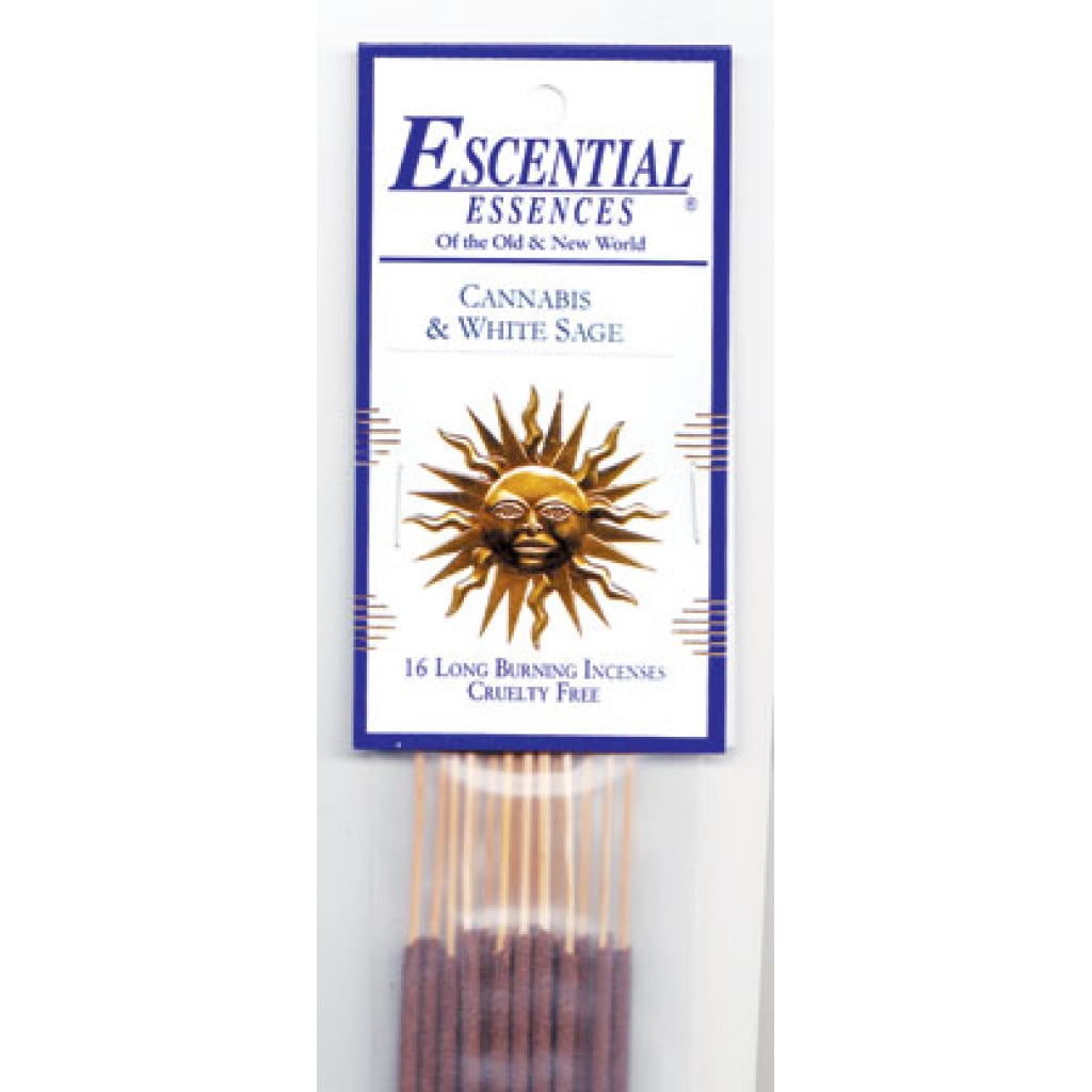Cannabis & White Sage escential essences incense sticks 16 pack