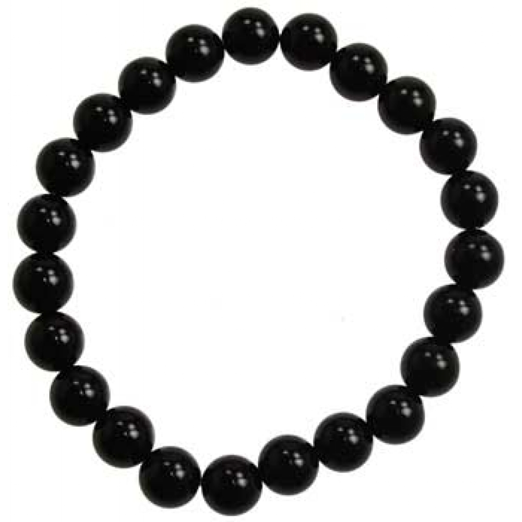 8mm Black Onyx (natural agate dyed) bracelet