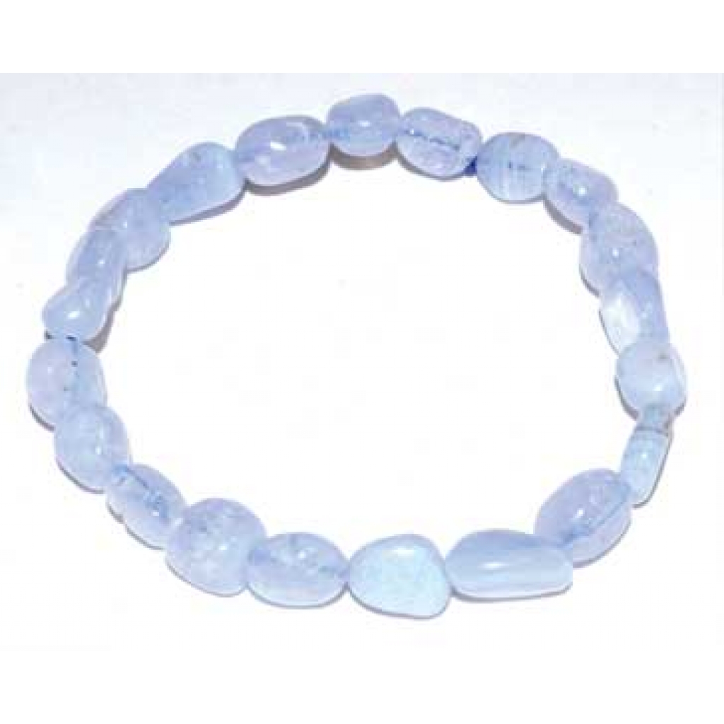 Agate, Blue Lace Nugget bracelet