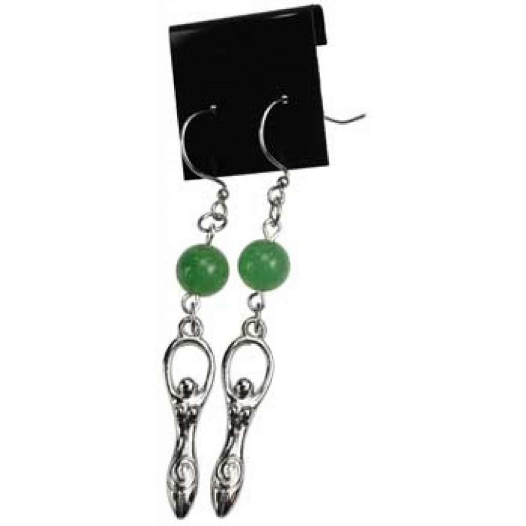 Green Aventurine Goddess earrings