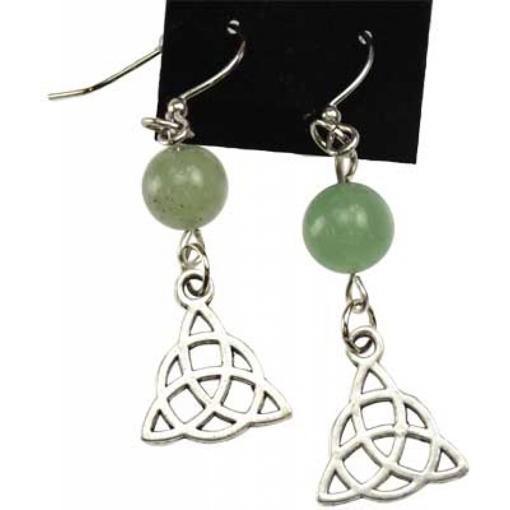 Green Aventurine Triquetra earrings