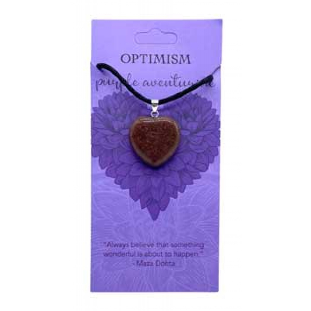 Optimism Purple Aventurine heart