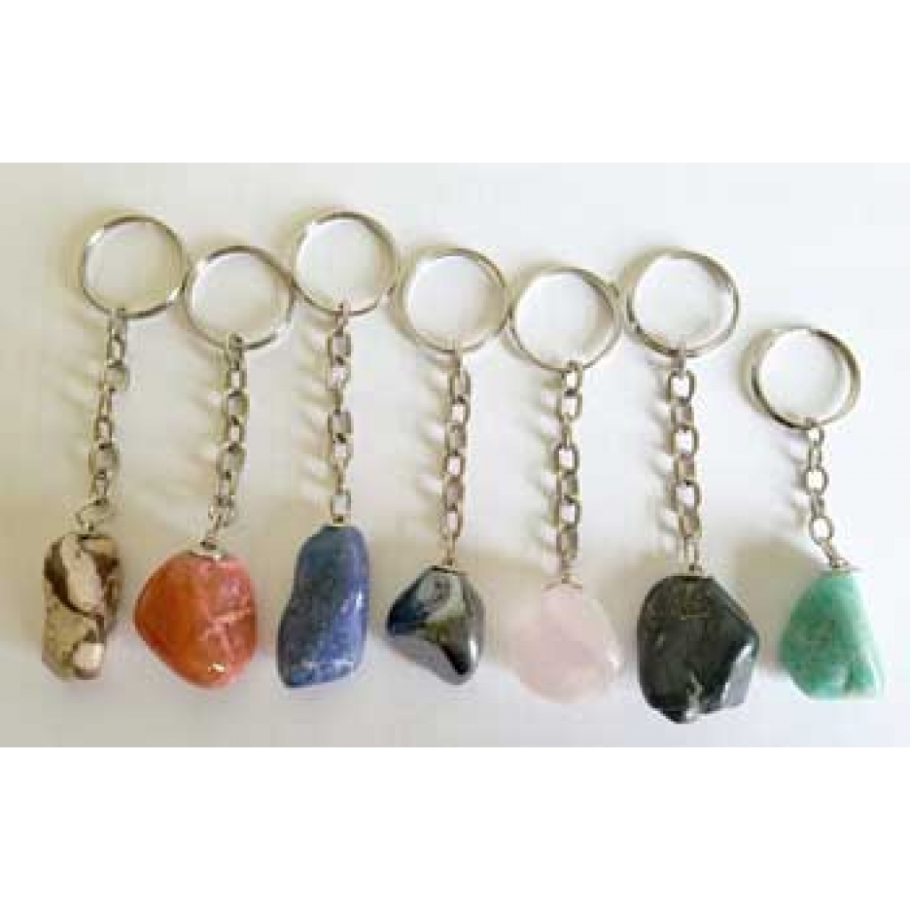 Various Tumbled Stones keychain
