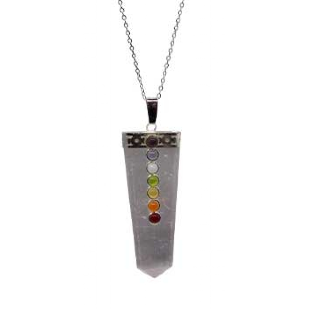 Selenite Chakra necklace