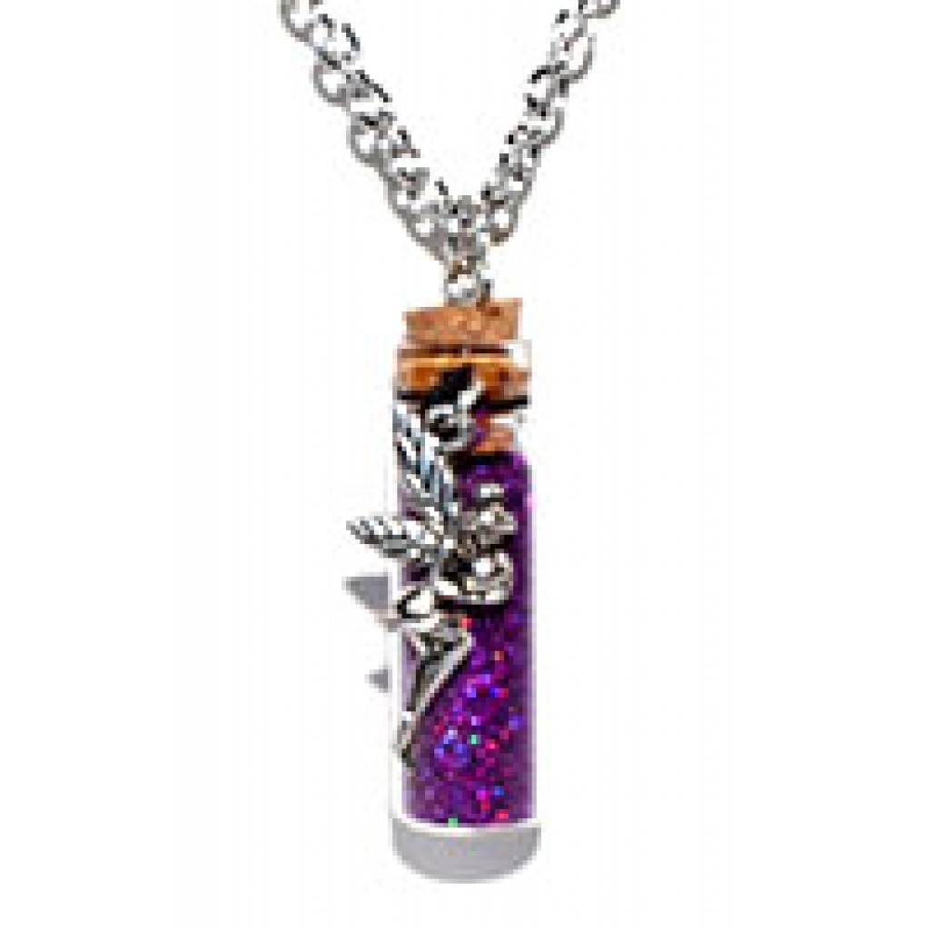 Fairy Purple glitter necklace