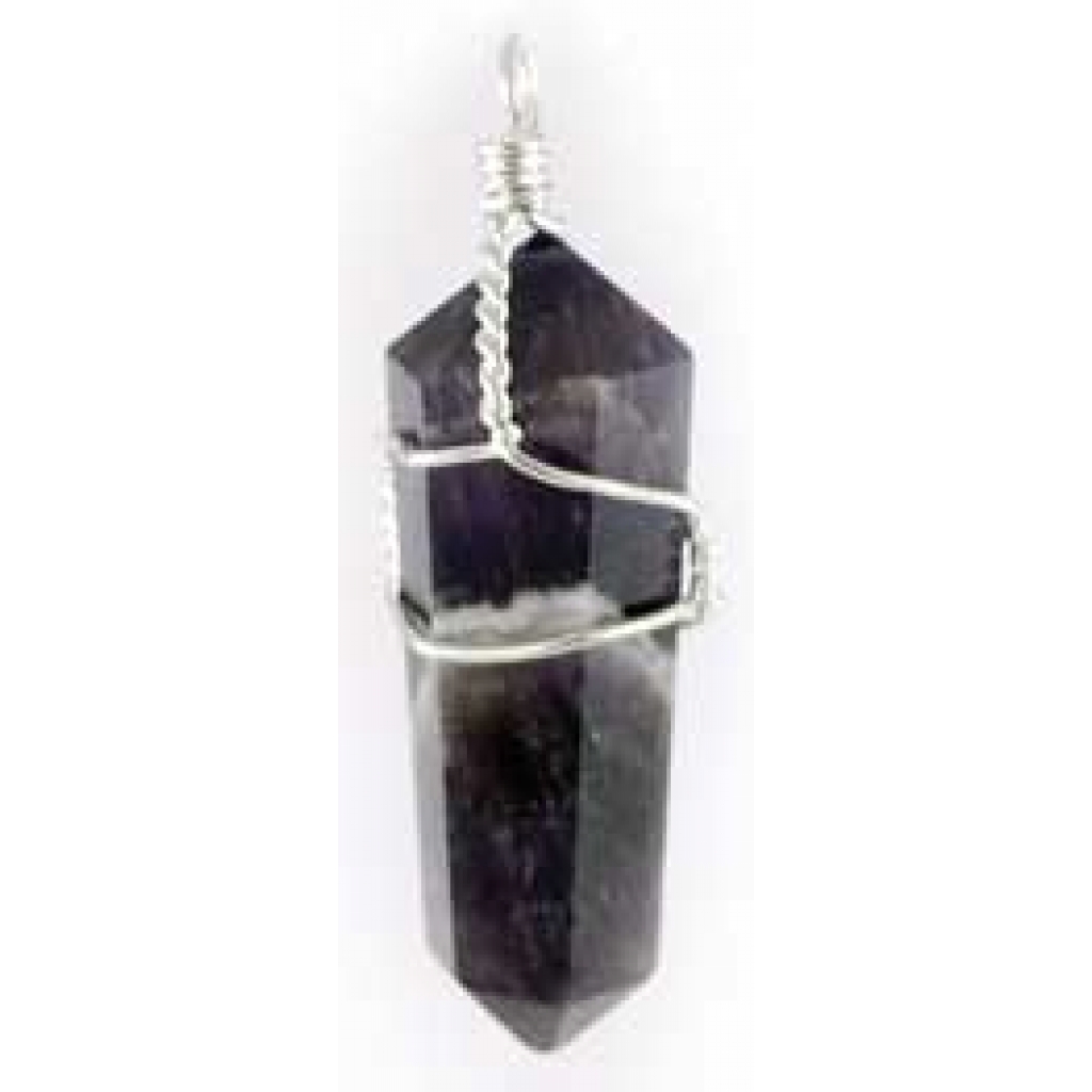 (set of 5) Amethyst wire wrapped point