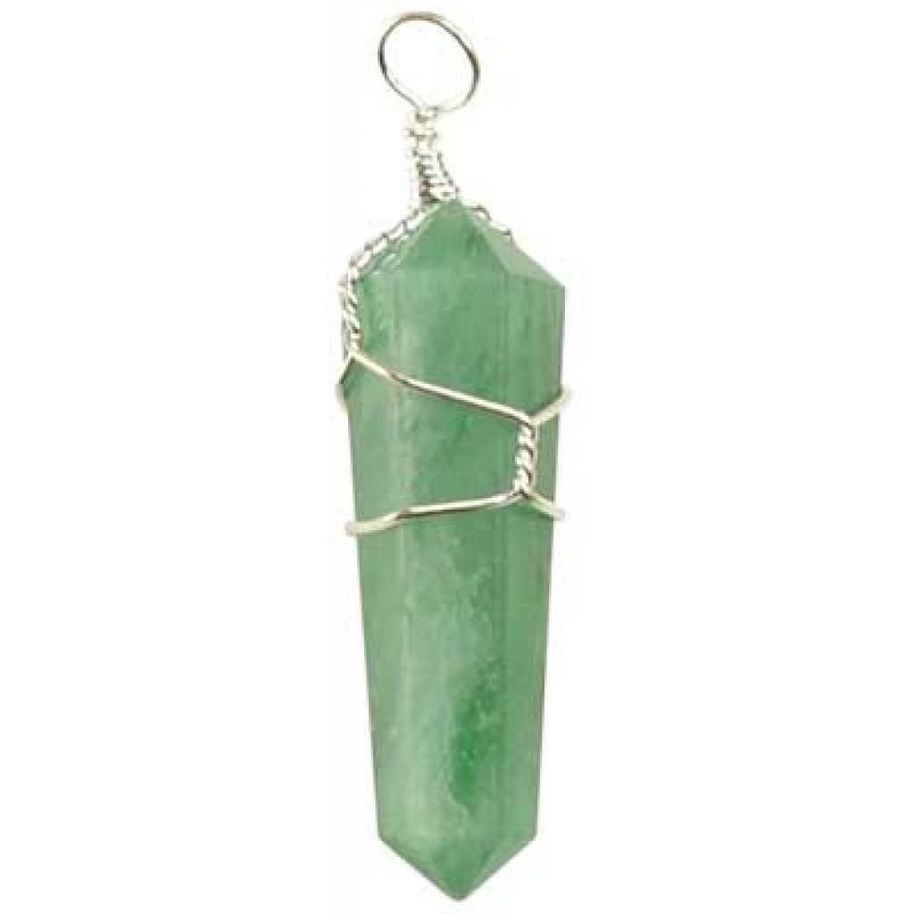 (set of 5) wire wrapped Green Aventurine point