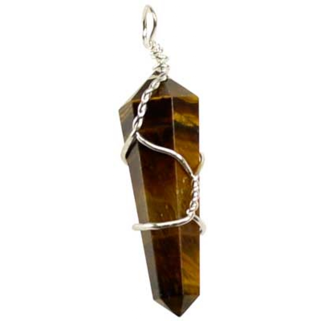 (set of 5) wire wrapped Tiger Eye point