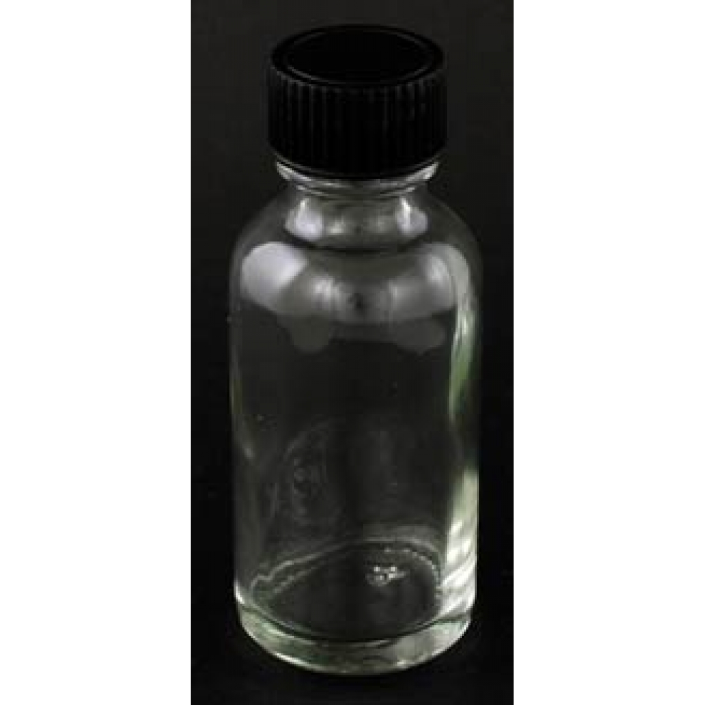 Clear 1oz Glass bottle & cap