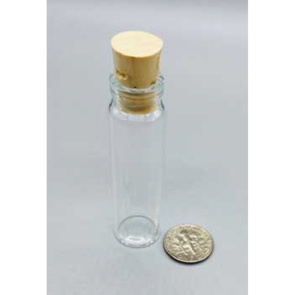2dr glass vial w/ cork