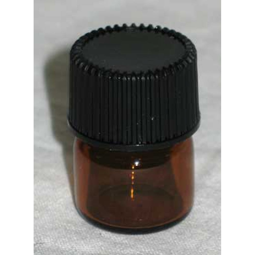 Amber Round Bottle 5/8 dram
