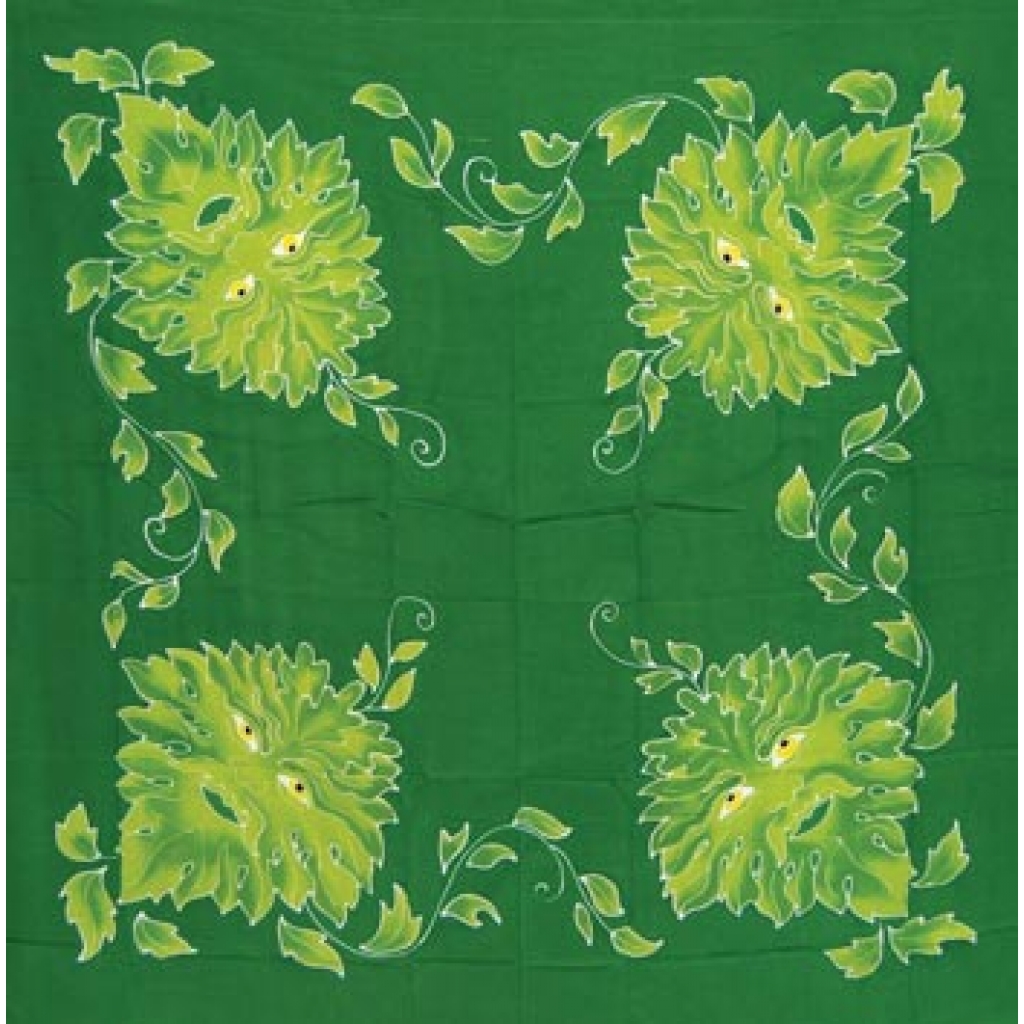 Green Man altar cloth or scarve 36