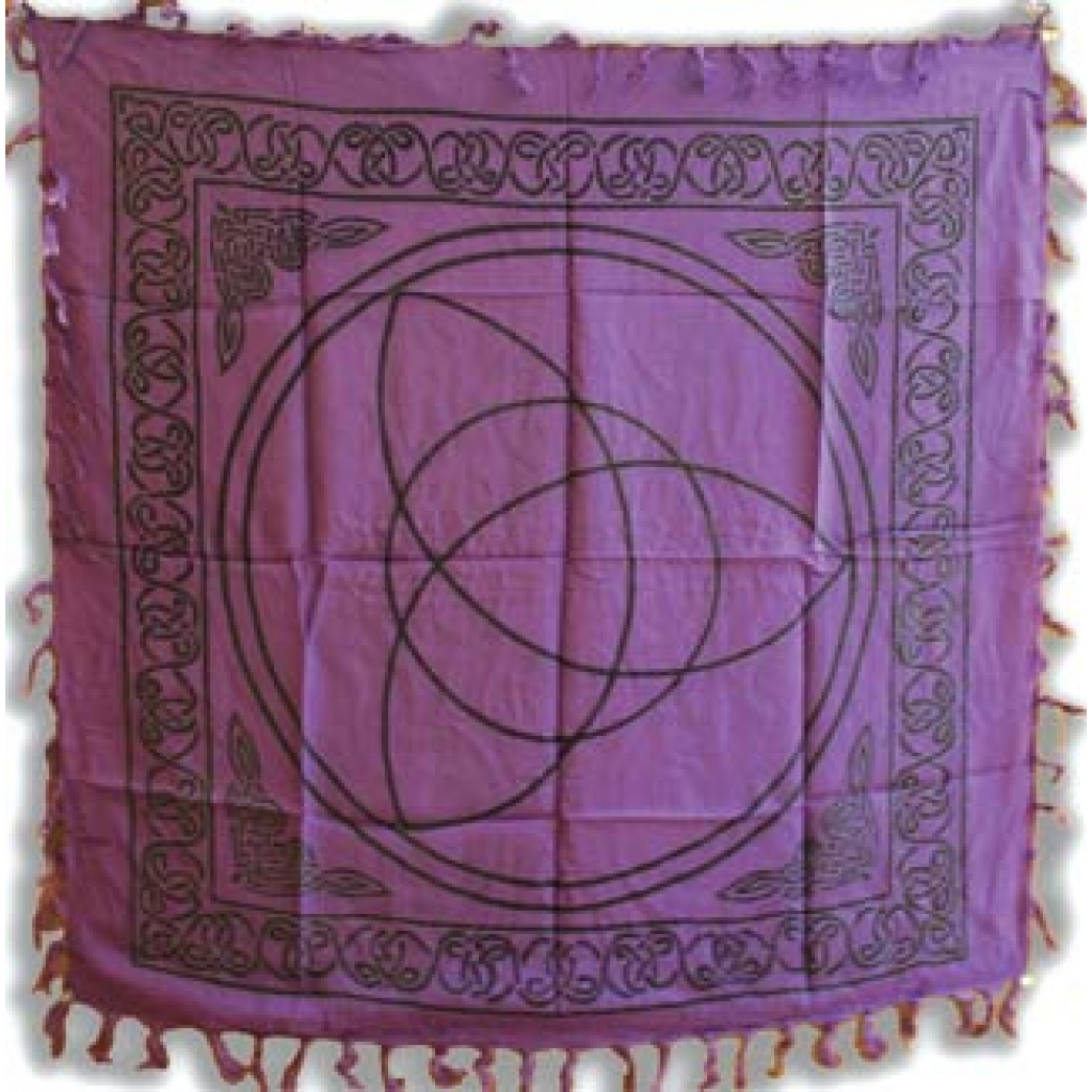 Purple Triquetra altar cloth 36