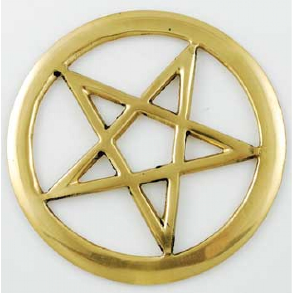 Brass Cut-Out Pentagram 3