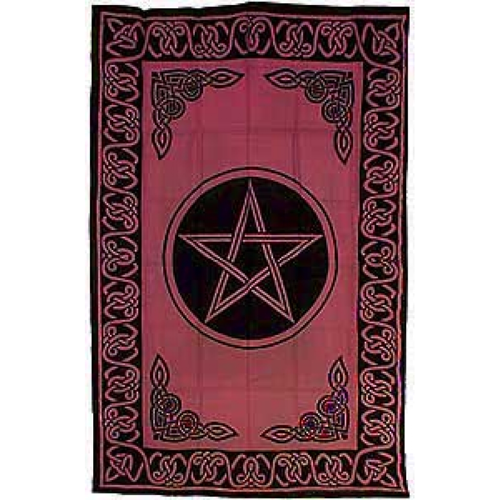 Pentagram Tapestry Red & Black 72