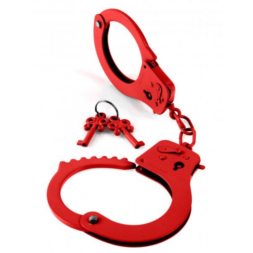 Fetish Fantasy Designer Metal Handcuffs - Red