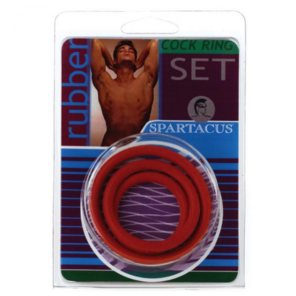 Spartacus Penis Ring Set (3 Rubberrings/blue)