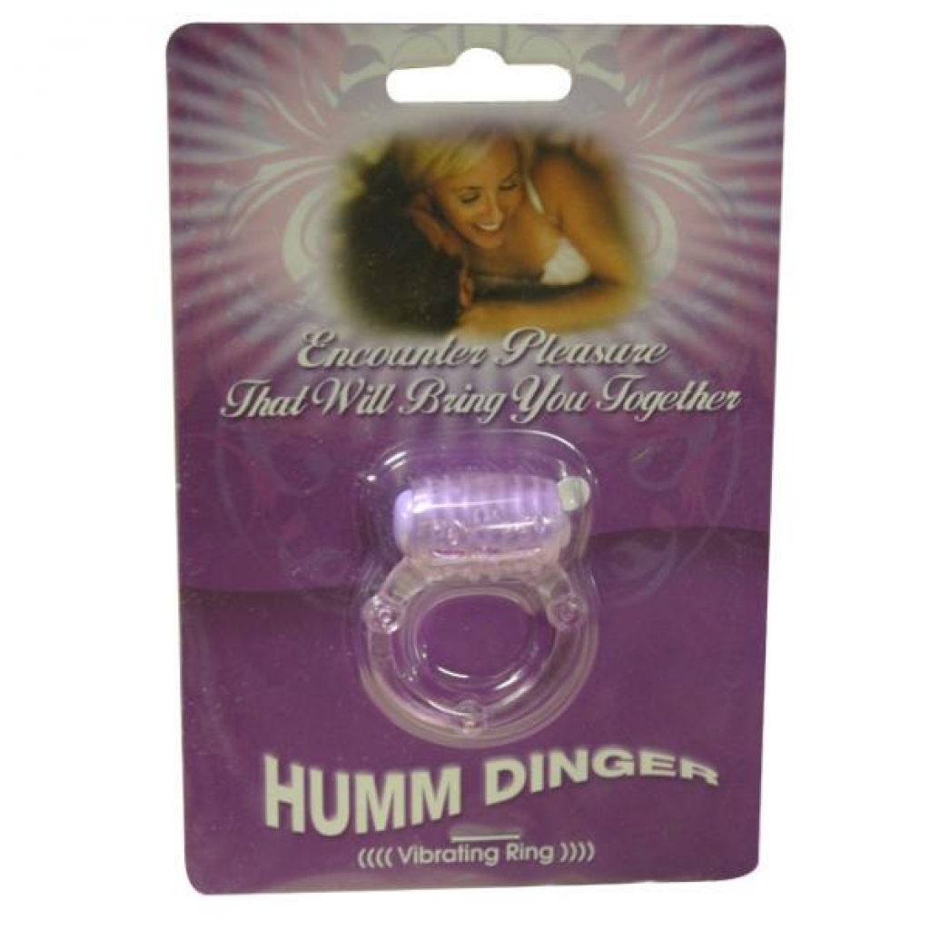 Humm Dinger Dual Vibrating Penis Ring (purple)