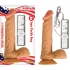 All American Whopper 8 inches Vibrating Dong, Balls Beige