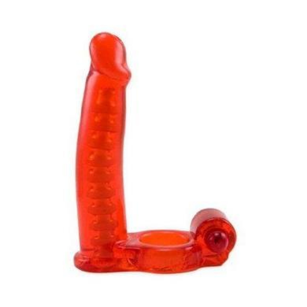 Double Penetrator Penis Ring Red
