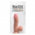 Basix Rubber Works 6.5 inches Beige Dong With Suction Cup