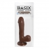 Basix Rubber Works - 7.5in. Dong Suction Cup Brown